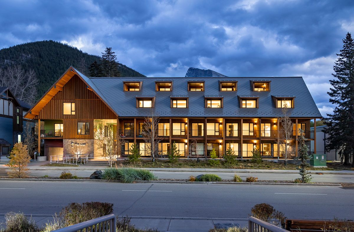 The Aster — Banff Affordable Housing — exterior photograph