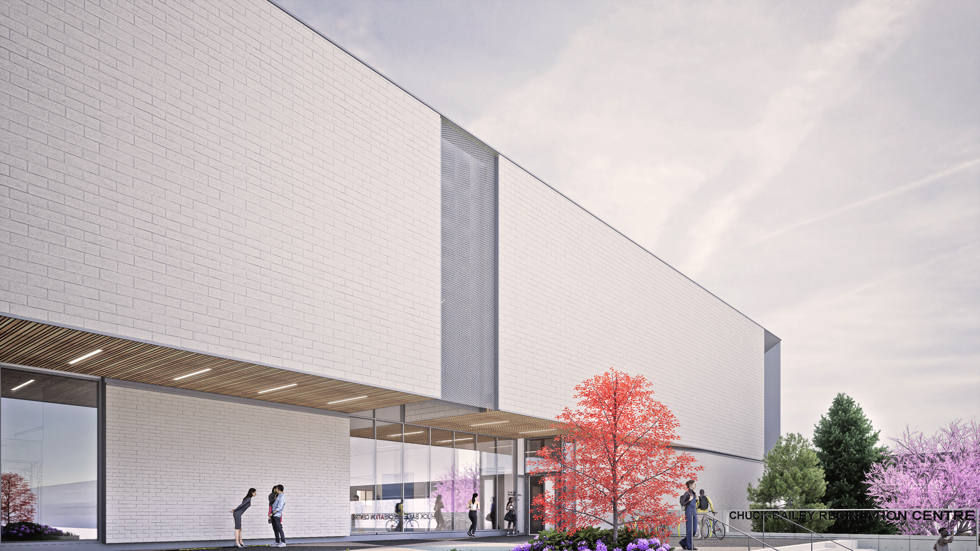 Chuck Bailey Recreation Centre — Façade study · Rendering