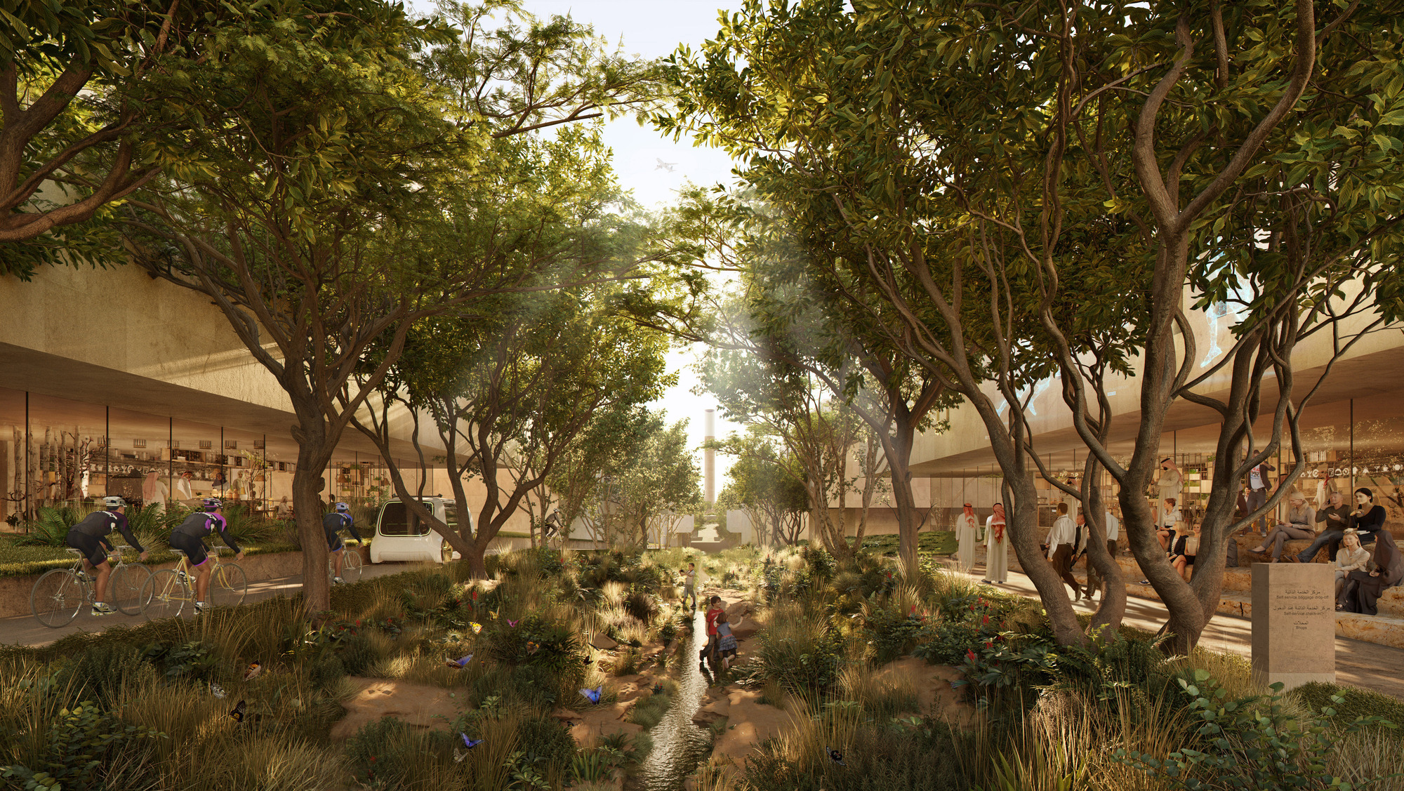 King Salman International Airport — Landscaped pedestrian space · Competition rendering