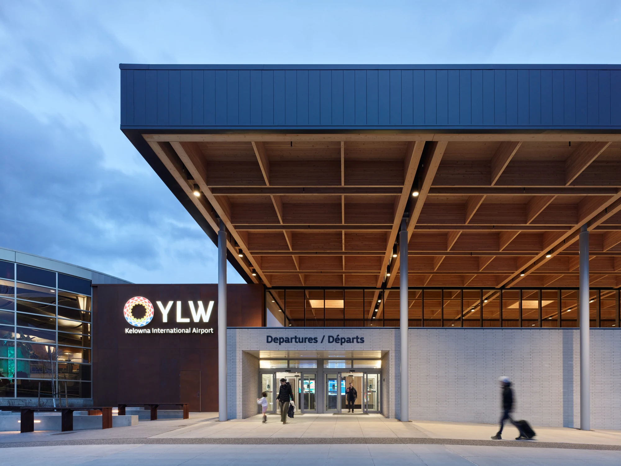 Kelowna International Airport — Terminal expansion — completed building photograph published by OMB.