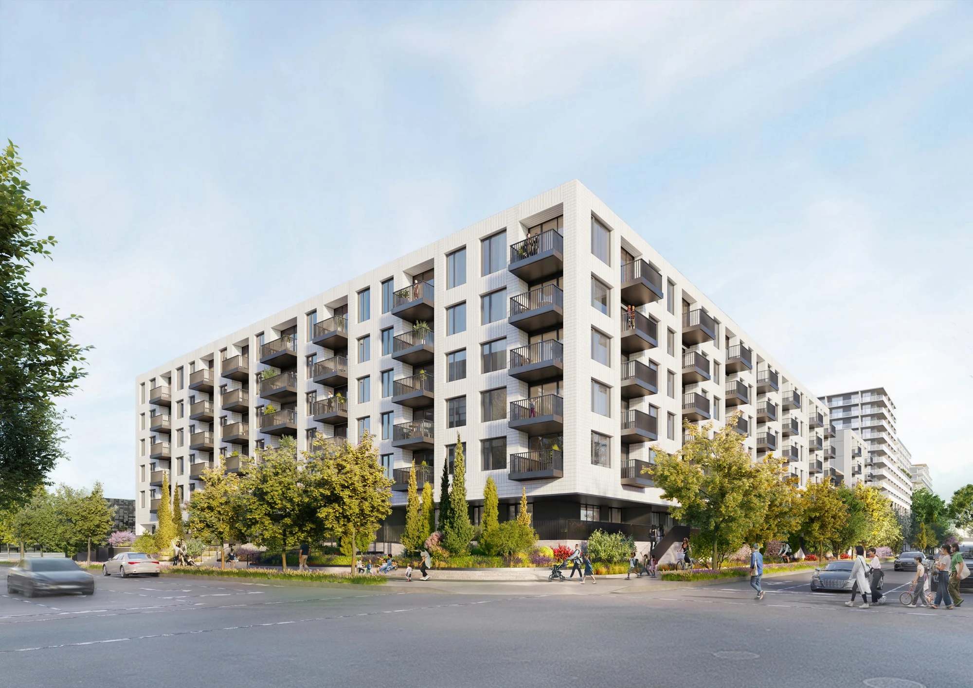 Lansdowne Phase 1 Parcel 8 rental building at Alderbridge Way and Kwantlen Street, Richmond